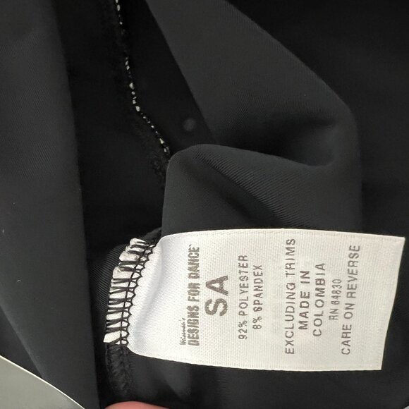 Designs for Dance Adult Small Style# 84830 Black and White Halter Dance Costume - Picture 7 of 8